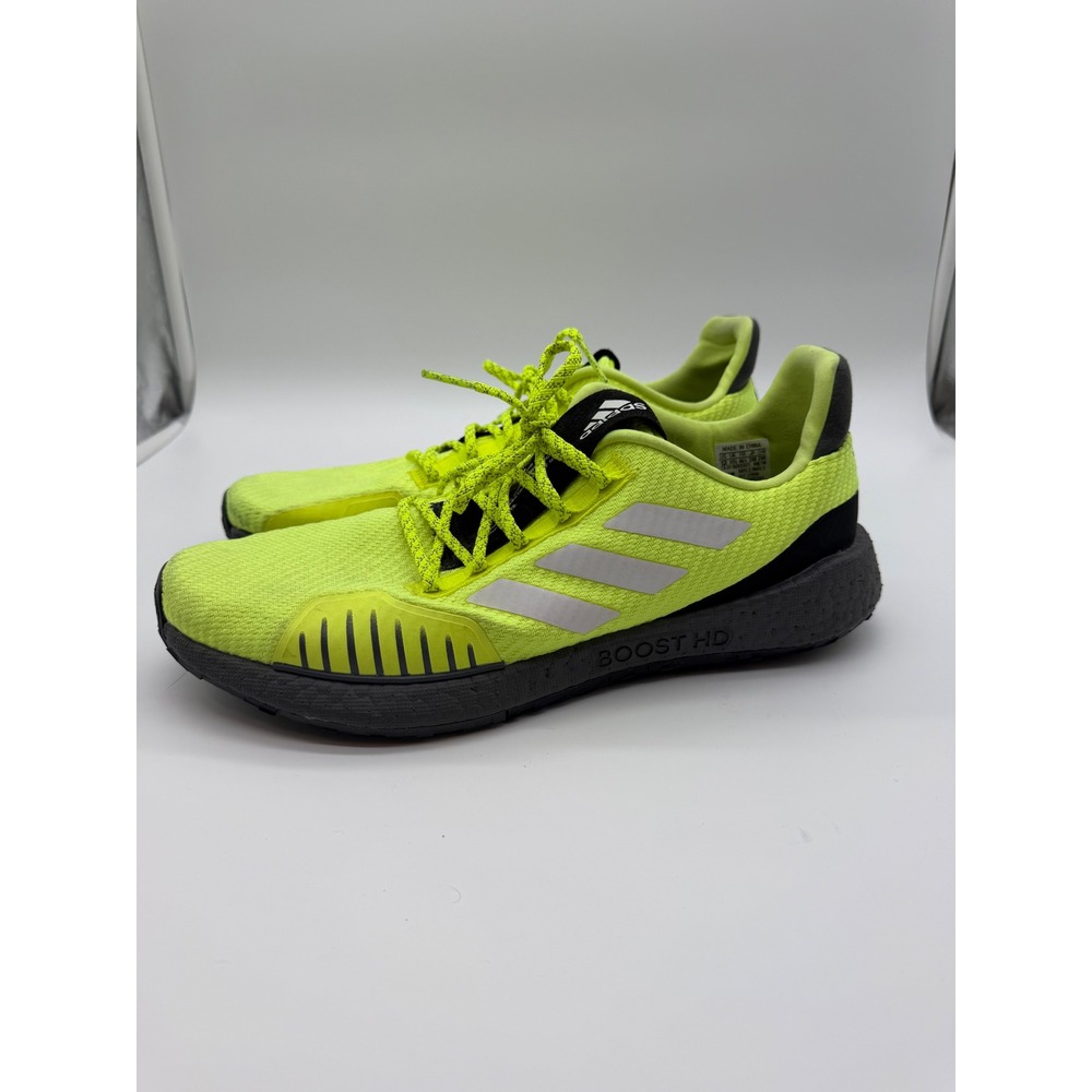 Adidas Pulseboost HD Mens Running Shoes Signal Green Black Size 12